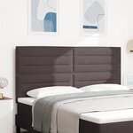 vidaXL Headboard LED Design Lignes Marron Foncé 180 cm Tissu