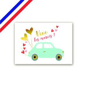 Carte mariage - vive les mariés !