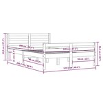 vidaXL Cadre de lit Marron miel Bois massif 120x200 cm