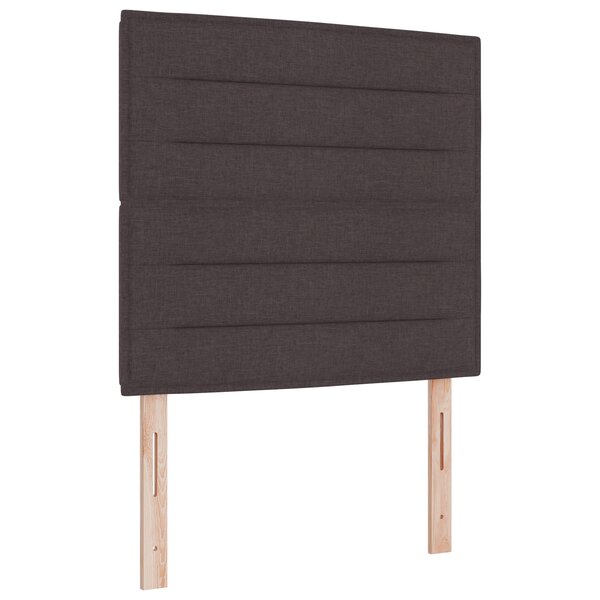 vidaXL Tête de lit LED Design Lignes Marron Foncé 80 cm Tissu