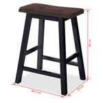 vidaXL Assortiment de bar 3 Pièces MDF Noir