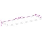 vidaXL Dessus de table 100x50x3 8cm rectangulaire bois massif manguier