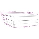 vidaXL Sommier à lattes de lit avec matelas Marron foncé 140x190 cm