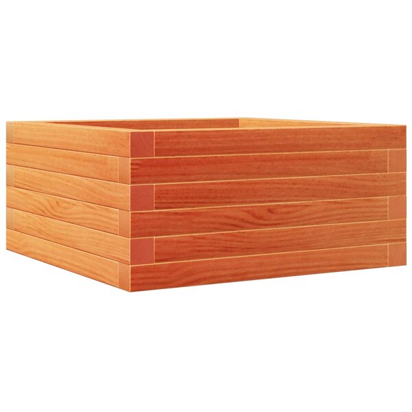 vidaXL Jardinière cire marron 50x50x23 cm bois de pin massif
