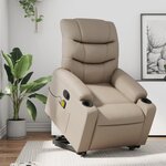 vidaXL Fauteuil inclinable de massage Cappuccino Similicuir