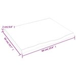 vidaXL Étagère murale marron foncé 60x50x2 cm bois chêne massif traité