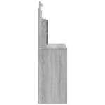 vidaXL Coiffeuse avec lumières LED sonoma gris 96x40x142 cm