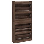 vidaXL Armoire à chaussures 4 tiroirs rabattables chêne marron