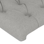 vidaXL Cadre de lit sans matelas gris clair 140x190 cm tissu