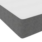 vidaXL Lit à Ressorts avec Matelas Gris Clair 140x200 cm Tissu en Velours Côtelé