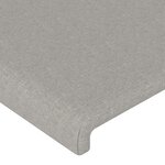 vidaXL Tête de lit avec oreilles Gris clair 93x23x78/88 cm Tissu