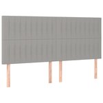 vidaXL Sommier à lattes de lit matelas et LED Gris clair 160x200 cm