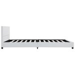 vidaXL Cadre de lit Blanc Similicuir 140 x 200 cm