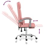 Fauteuil de massage inclinable de bureau informatique étude Rose similicuir rose 02_0025392