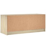 vidaXL Meuble TV avec portes en verre chêne sonoma 102x37x42 cm