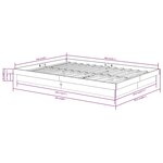 vidaXL Cadre de lit sans matelas blanc bois de pin massif