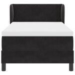 Lit à ressorts vidaXL avec matelas Noir 90x190 cm Velours