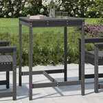 vidaXL Table de jardin gris 82 5x82 5x110 cm bois massif de pin