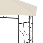 vidaXL Belvédère 4x3x2 7 m Crème 160 g/m²