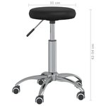 Chaise fauteuil siège pivotante de bureau informatique étude similicuir noir 02_0024158