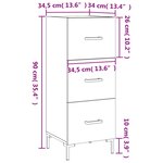 vidaXL Buffet Chêne sonoma 34 5x34x90 cm Bois d'ingénierie