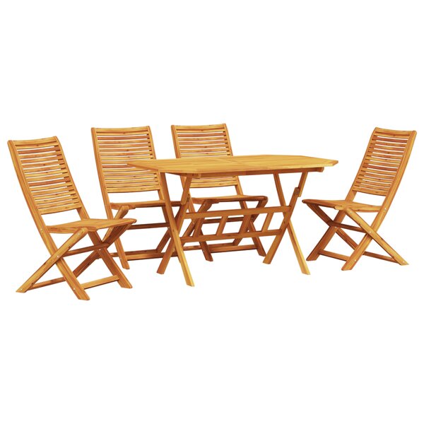 Set de jardin 5 pièces en bois d'acacia