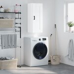 vidaXL Armoire murale blanc brillant 34 5x34x90 cm bois d'ingénierie