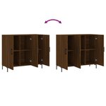 vidaXL Buffet chêne marron 90x34x80 cm bois d'ingénierie