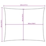 vidaXL Voile de parasol tissu oxford rectangulaire 3 5x4 5 m beige