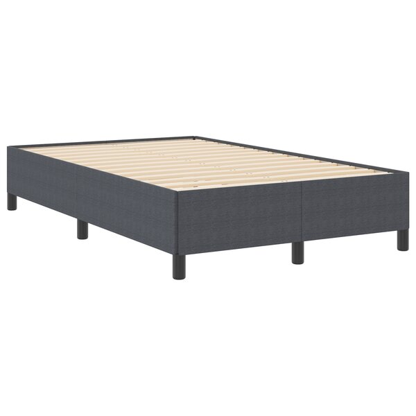 Cadre de lit vidaXL Gris Foncé 120x190 cm en Tissu Côtelé