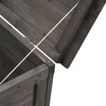 vidaXL Boîte de rangement de jardin anthracite bois massif de sapin