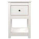 vidaXL Tables de chevet 2 Pièces Blanc 40x35x61 5 cm Bois de pin massif