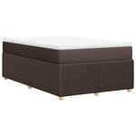vidaXL Sommier à lattes de lit et matelas marron foncé 120x190cm tissu