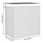 vidaXL Panier à linge avec 2 sections 53x35x57 cm résine tressée