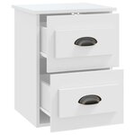 vidaXL Table de chevet murale blanc 41 5x36x53 cm