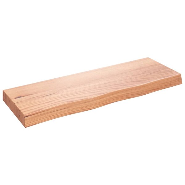 vidaXL Étagère murale marron clair bois chêne massif traité