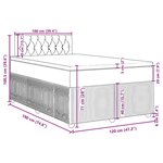 vidaXL Sommier à lattes de lit et matelas gris foncé 120x190cm velours