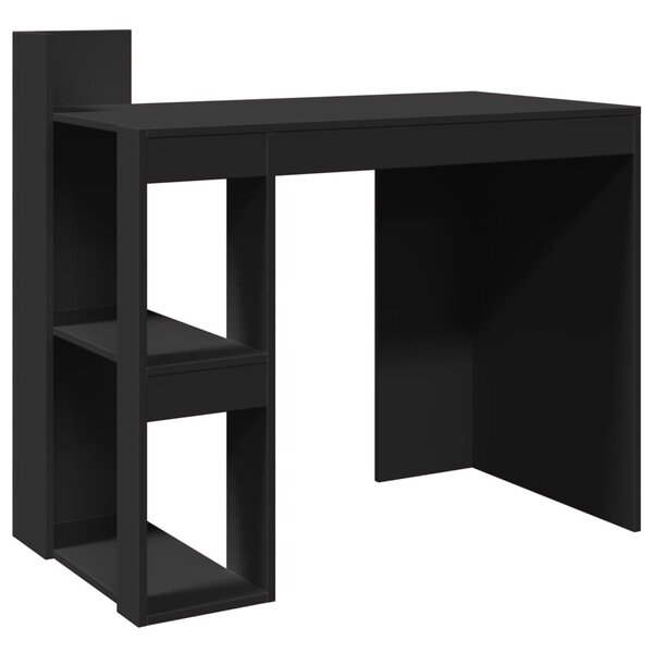 Bureau table poste de travail meuble d'ordinateur informatique étude 103 5 x 56 5 x 94 cm bois d'ingénierie noir 02_0023894