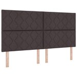 vidaXL Tête de Lit Design Blocs de Diamant Marron Foncé 180 cm Tissu