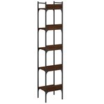 vidaXL Bibliothèque 5 niveaux chêne brun 35x30x174 cm bois ingénierie