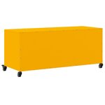 vidaXL Meuble TV jaune moutarde 100 5x39x43 5 cm acier laminé à froid