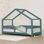 Lit cabane enfant LUCKY 90 x 200 vert pétrole
