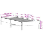 vidaXL Cadre de lit sans matelas 100x200 cm bois massif de pin