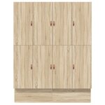 vidaXL Cadre de lit de rangement Chêne Sonoma 200x200 cm