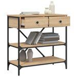 vidaXL Table console chêne sonoma 75x34 5x75 cm bois d'ingénierie