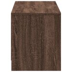 vidaXL Meuble TV avec LED chêne marron 140x34x40 cm bois d'ingénierie