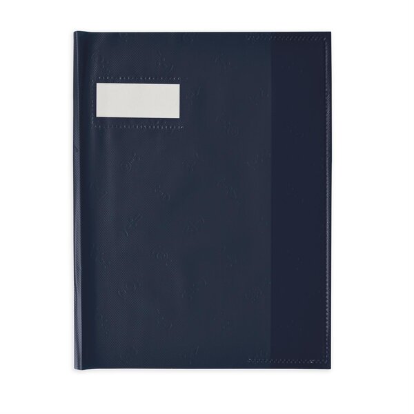 Protège-cahier Styl'SMS 17x22 cm pvc 120 avec Porte-étiquette Noir ELBA