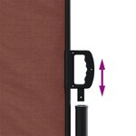 vidaXL Auvent latéral rétractable marron 120x500 cm