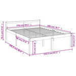 vidaXL Lit pour personne âgée marron miel 150x200cm bois de pin massif