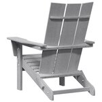 vidaXL Chaise Adirondack pliante Gris clair 74 5x80 5x90 cm HDPE